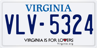 VA license plate VLV5324