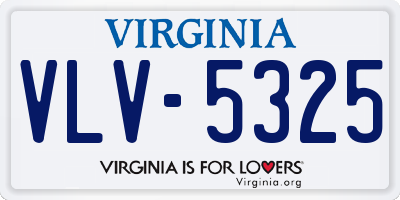 VA license plate VLV5325