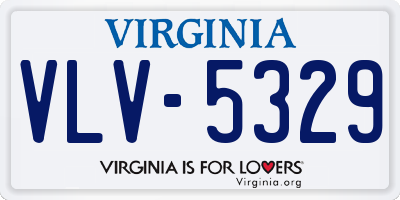 VA license plate VLV5329