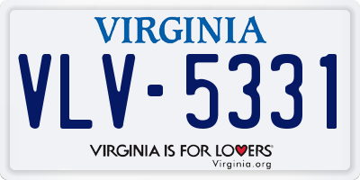 VA license plate VLV5331