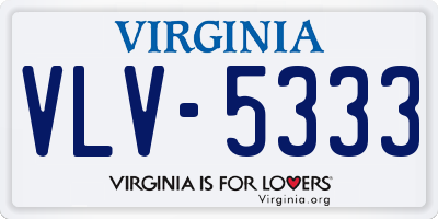 VA license plate VLV5333