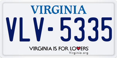 VA license plate VLV5335