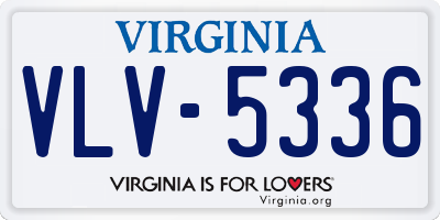 VA license plate VLV5336