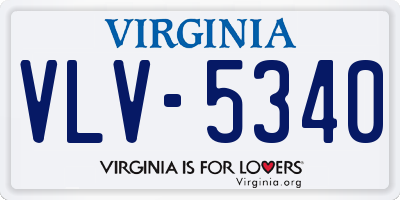 VA license plate VLV5340