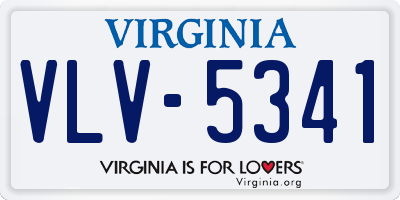 VA license plate VLV5341