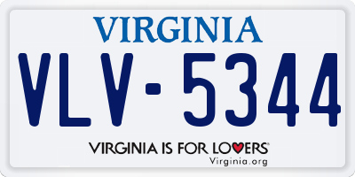 VA license plate VLV5344