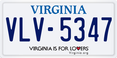 VA license plate VLV5347