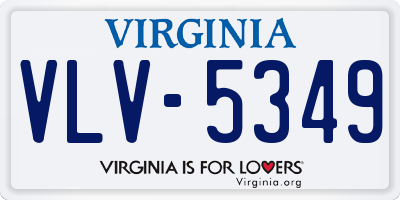 VA license plate VLV5349