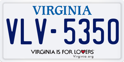 VA license plate VLV5350