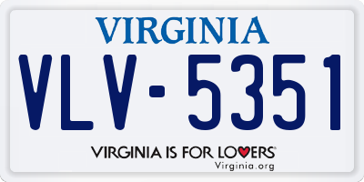 VA license plate VLV5351