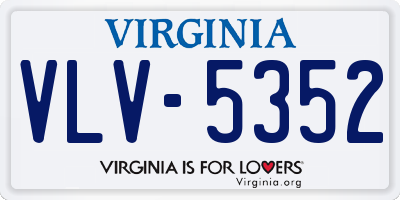 VA license plate VLV5352