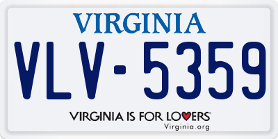 VA license plate VLV5359