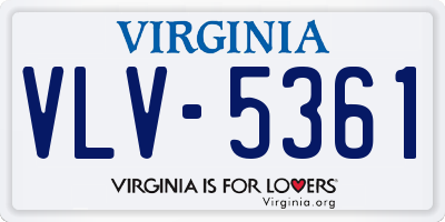 VA license plate VLV5361