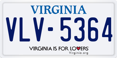 VA license plate VLV5364