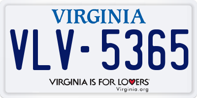 VA license plate VLV5365