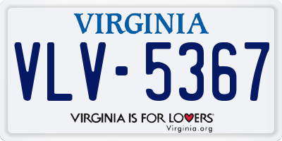 VA license plate VLV5367