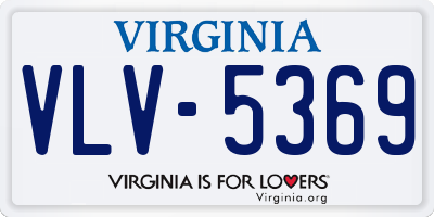 VA license plate VLV5369