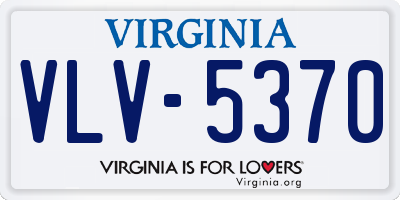 VA license plate VLV5370