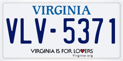 VA license plate VLV5371