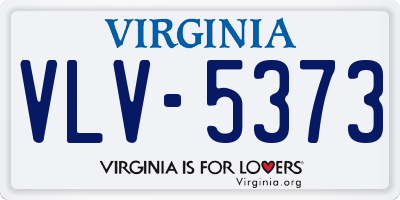 VA license plate VLV5373