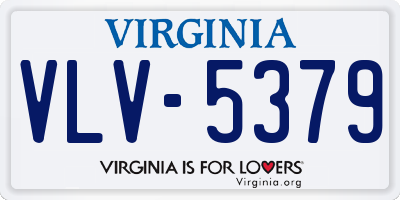 VA license plate VLV5379