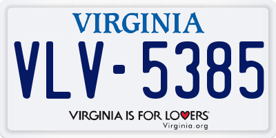 VA license plate VLV5385