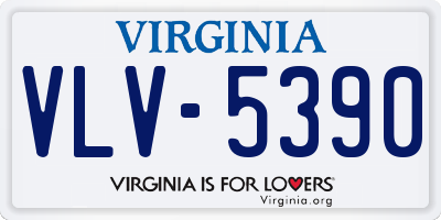 VA license plate VLV5390