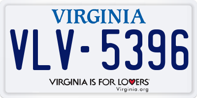 VA license plate VLV5396