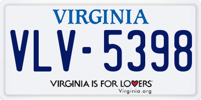 VA license plate VLV5398