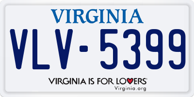 VA license plate VLV5399