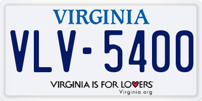 VA license plate VLV5400