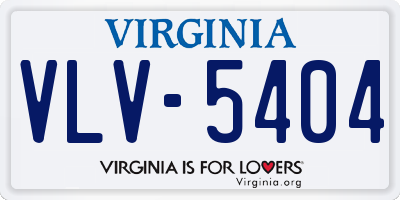 VA license plate VLV5404