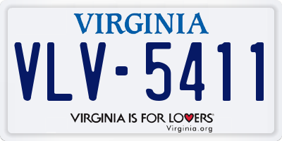 VA license plate VLV5411