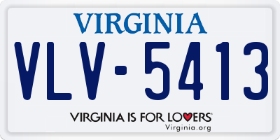 VA license plate VLV5413