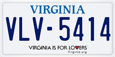 VA license plate VLV5414