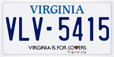 VA license plate VLV5415