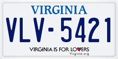 VA license plate VLV5421