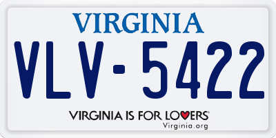 VA license plate VLV5422