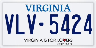 VA license plate VLV5424