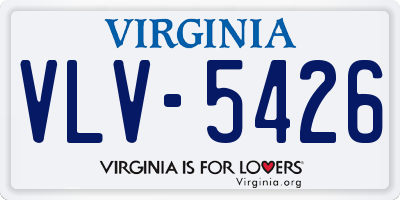 VA license plate VLV5426