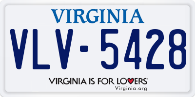 VA license plate VLV5428