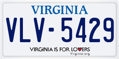 VA license plate VLV5429