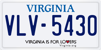 VA license plate VLV5430