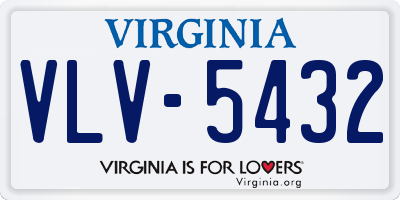 VA license plate VLV5432