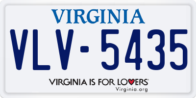 VA license plate VLV5435