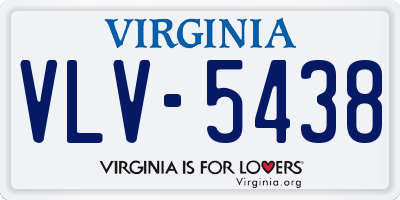 VA license plate VLV5438