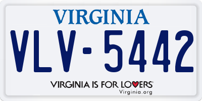 VA license plate VLV5442