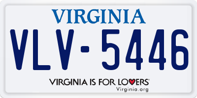 VA license plate VLV5446