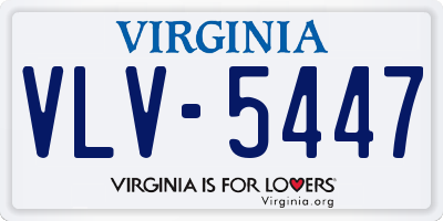 VA license plate VLV5447