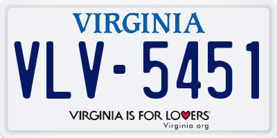 VA license plate VLV5451